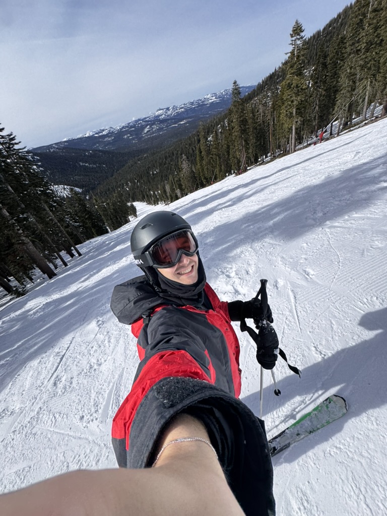 Skiing through the trees